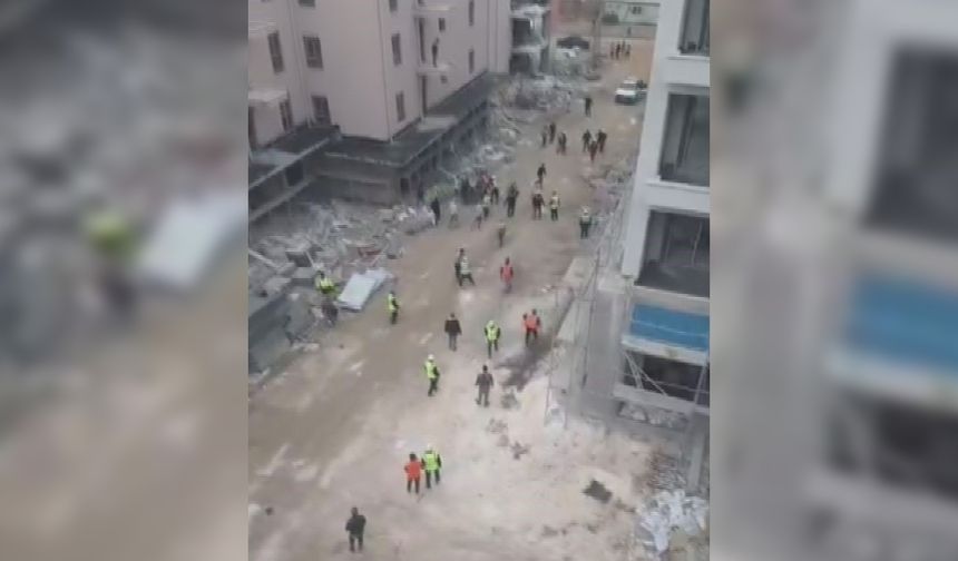 İnşaatta ortalık savaş alanına döndü; polis havaya ateş açtı