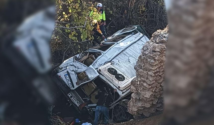 Öğrenci servisi uçuruma yuvarlandı: 14 yaralı
