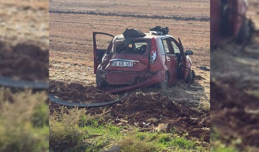 Mardin’de otomobil tarlaya uçtu: 4 yaralı