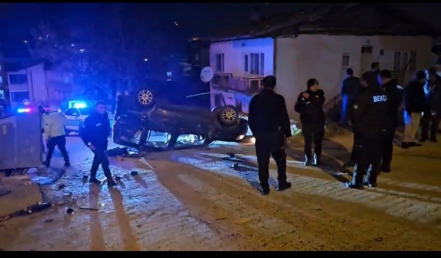 Hızını alamayan otomobil takla attı: 5 yaralı