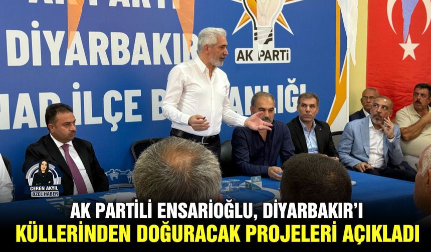 AK Partili Ensarioğlu, Diyarbakır’ı küllerinden doğuracak projeleri açıkladı