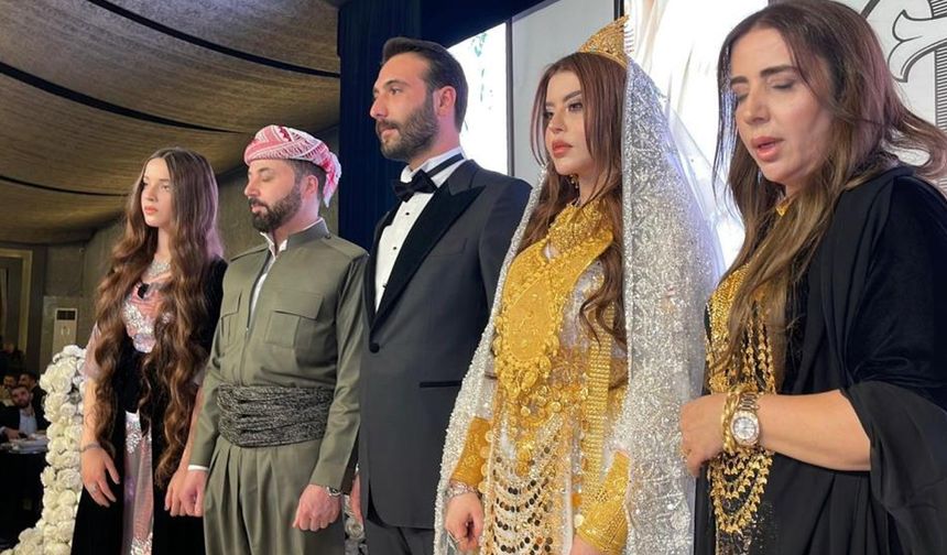 Barzani ve İzol akraba oldu. Düğünde kilolarca altın takıldı