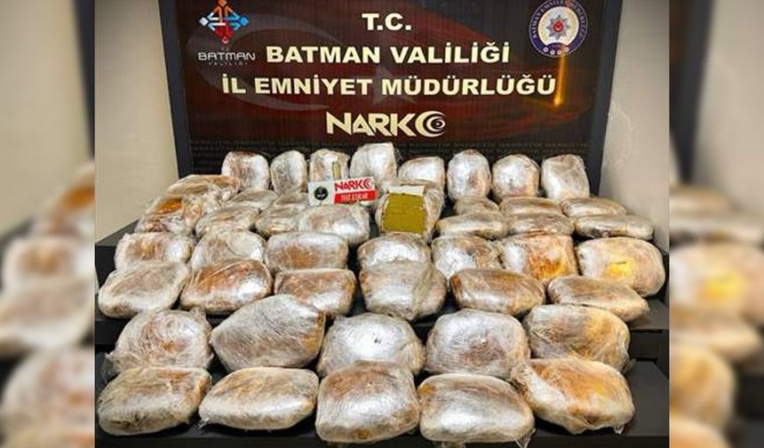 Batman'da 56 kilo toz esrar ele geçirildi