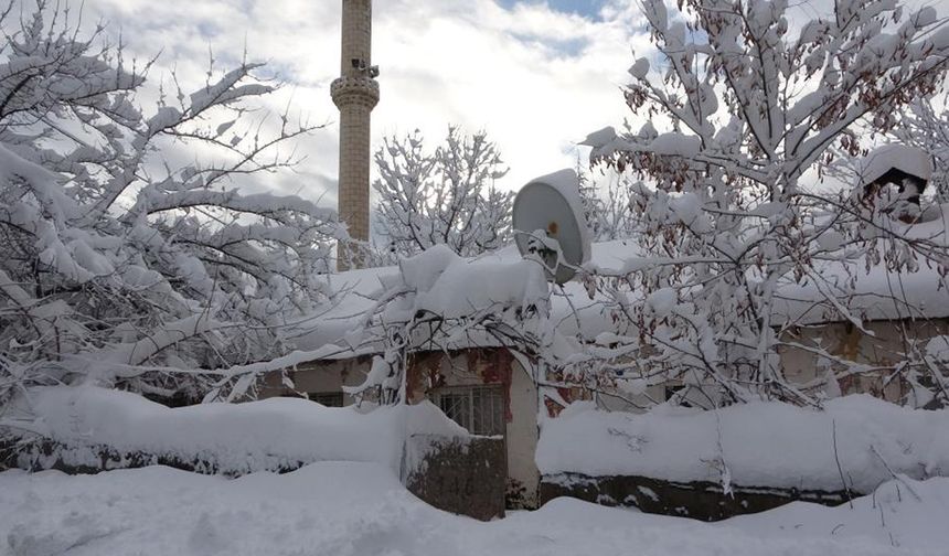 Arabalar ve tek katlı evler kara gömüldü