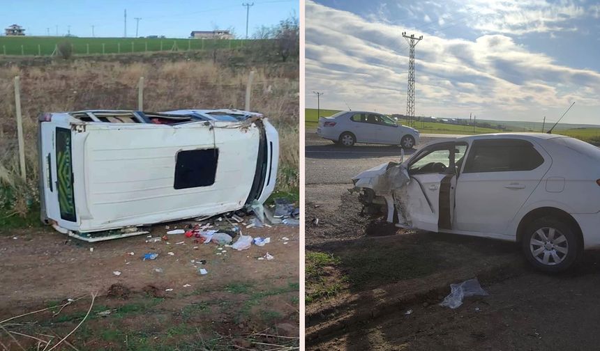 Diyarbakır'da otomobil-minibüs çarpıştı: 7 yaralı
