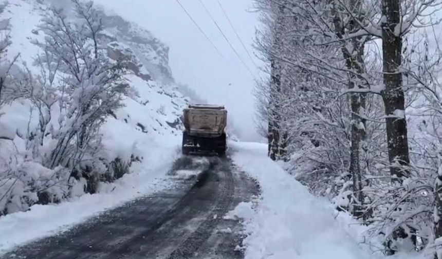 Şırnak'ta yoğun kar yolları kapattı!