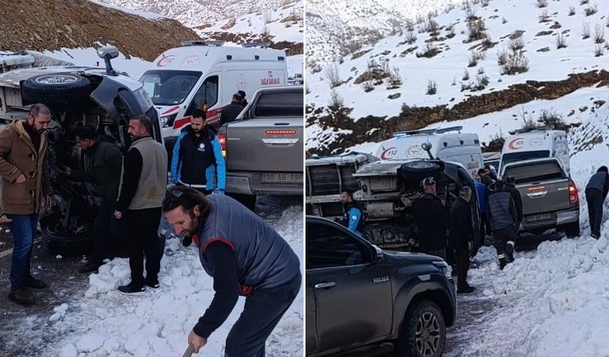 Hakkari'deki kazada 2 yaralı