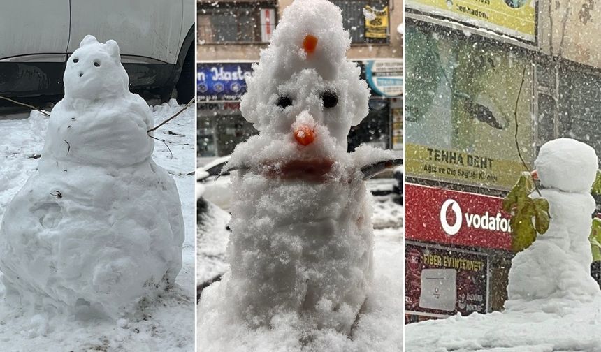 Kardan adamlar kentin simgesi oldu