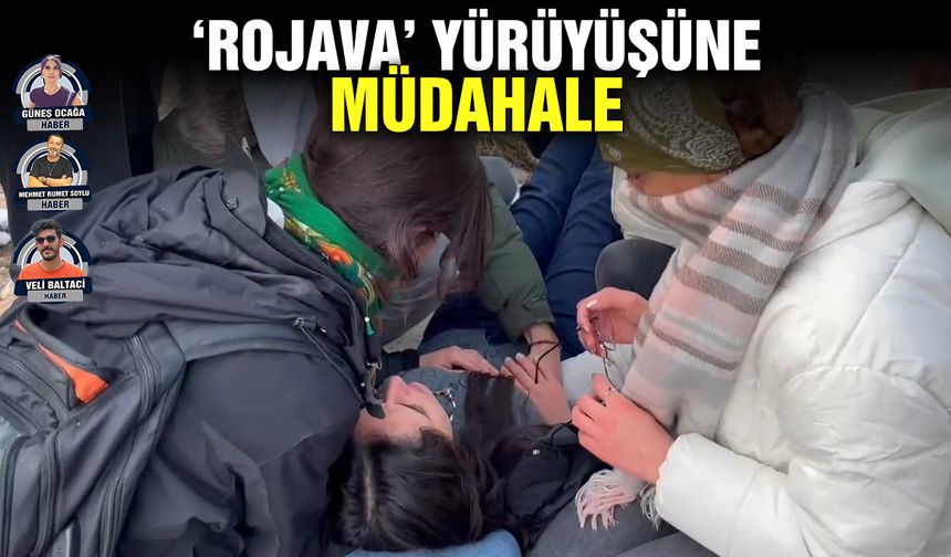 ‘Rojava’ yürüyüşüne polis müdahalesi