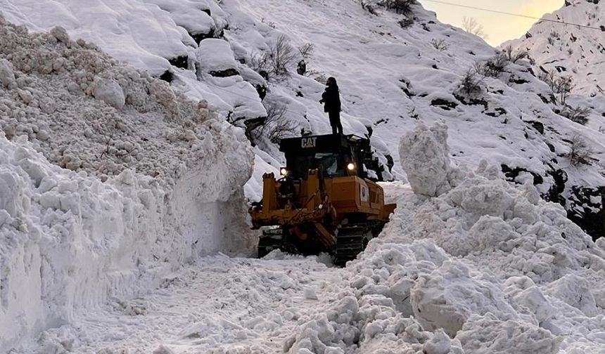 Şırnak'ta çığ nedeniyle kapanan yol ulaşıma açıldı