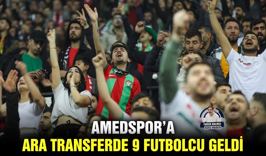 Amedspor’a ara transferde 9 futbolcu geldi