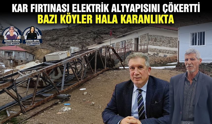 Kar fırtınası elektrik altyapısını çökertti: Bazı köyler hala karanlıkta