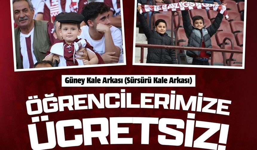 17 Yaşından küçüklere ücretsiz maç bileti