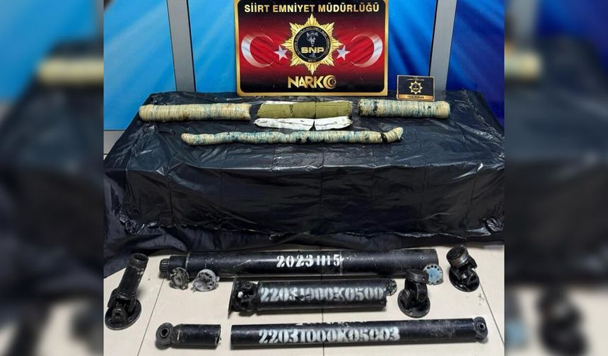 Siirt'te aracın aks ve şaftında uyuşturucu çıktı