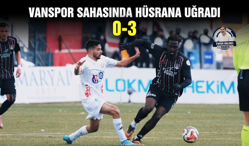 Vanspor sahasında hüsrana uğradı: 0-3