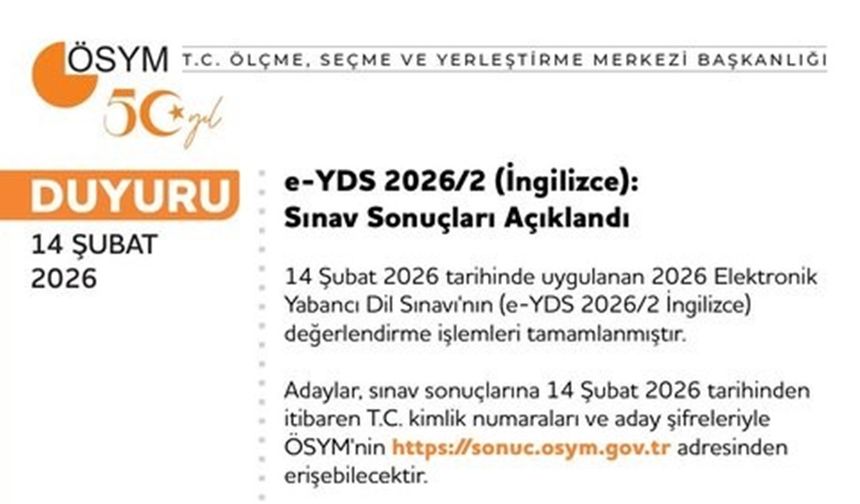 YDS sonuçları açıklandı