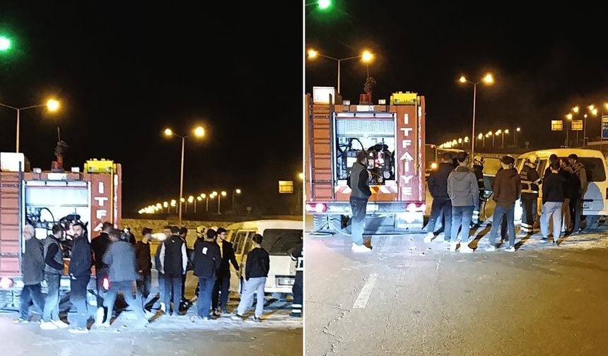 Seyir halindeki araçta yangın