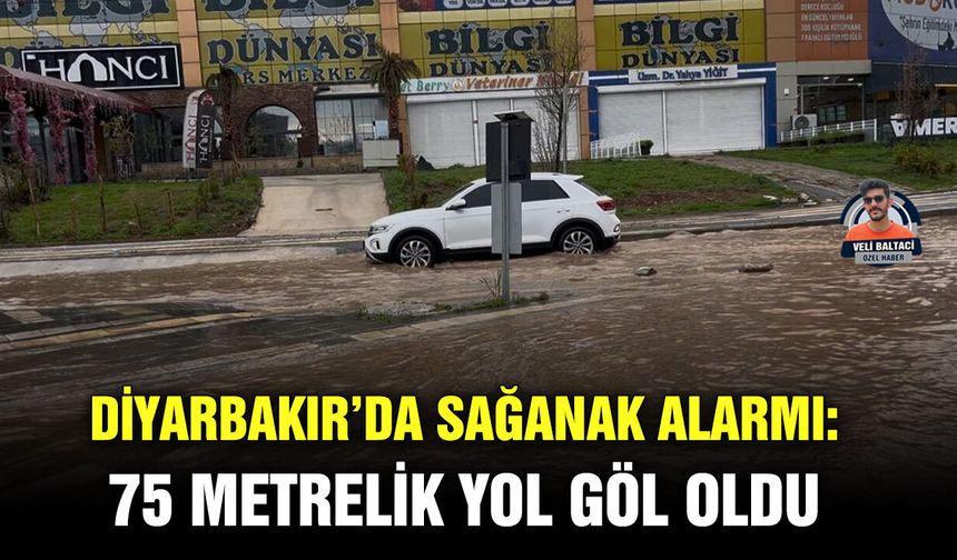 Diyarbakır’da sağanak alarmı: 75 Metrelik Yol göl oldu