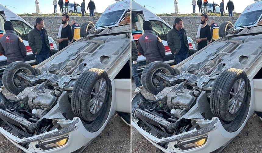 Diyarbakır’da takla atan otomobilde 1 yaralı