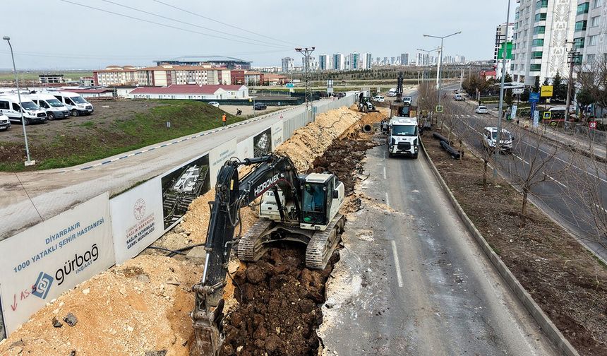 Diyarbakır Şehir Hastanesinin kanalizasyon hattı tamamlandı