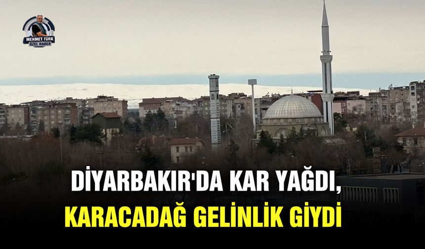 Diyarbakır'da kar yağdı, Karacadağ gelinlik giydi
