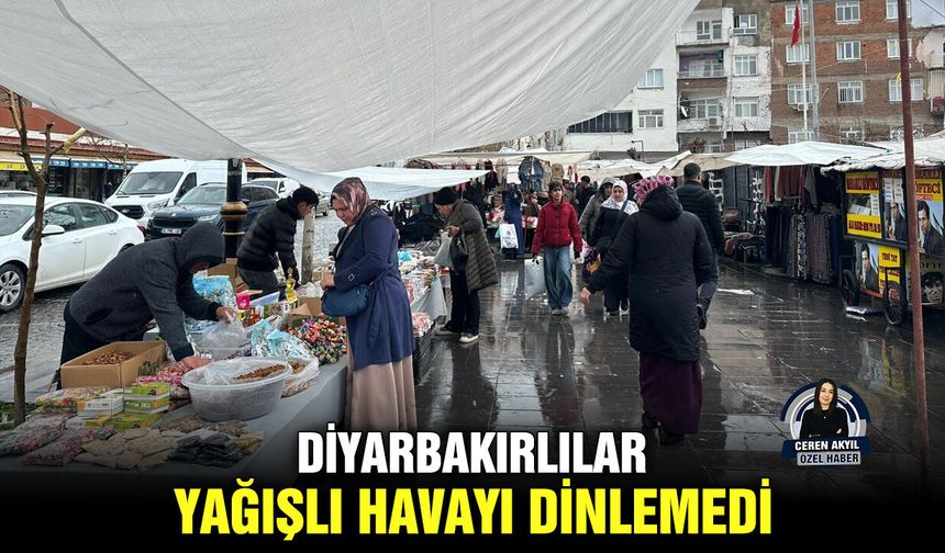 Diyarbakırlılar yağışlı havayı dinlemedi