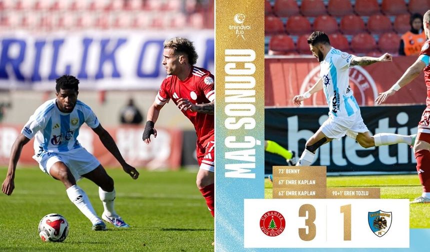 Erzurumspor FK Ümraniyespor’a 3 -  1 yenildi