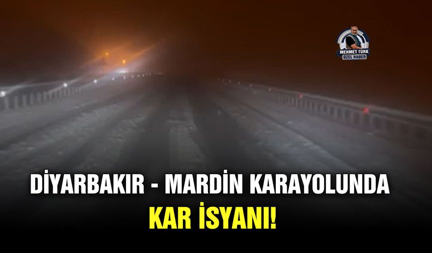 Diyarbakır - Mardin karayolunda kar isyanı!