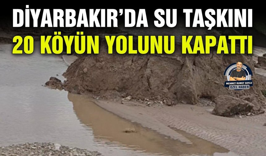 Diyarbakır’da su taşkını 20 köyün yolunu kapattı
