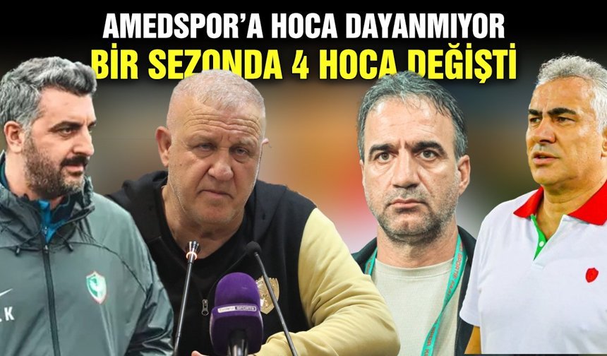 Amedspor’a hoca dayanmıyor; bir sezonda 4 hoca değişti