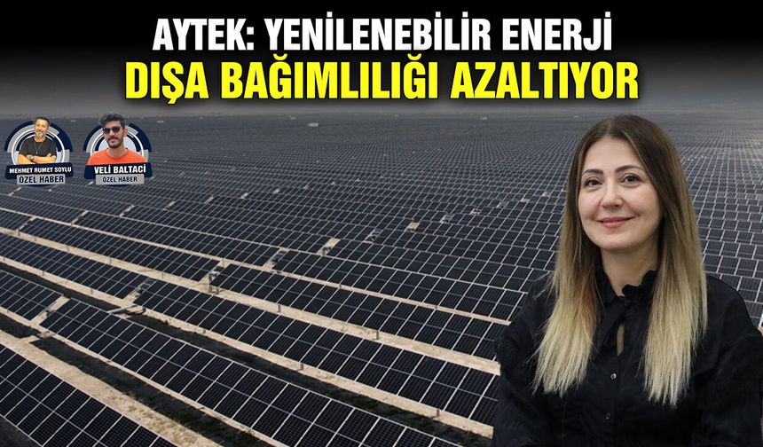 Aytek: Yenilenebilir enerji dışa bağımlılığı azaltıyor