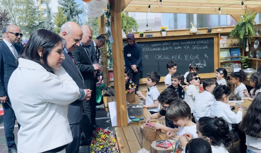 Diyarbakır'da açık hava orman konseptli sınıf açıldı