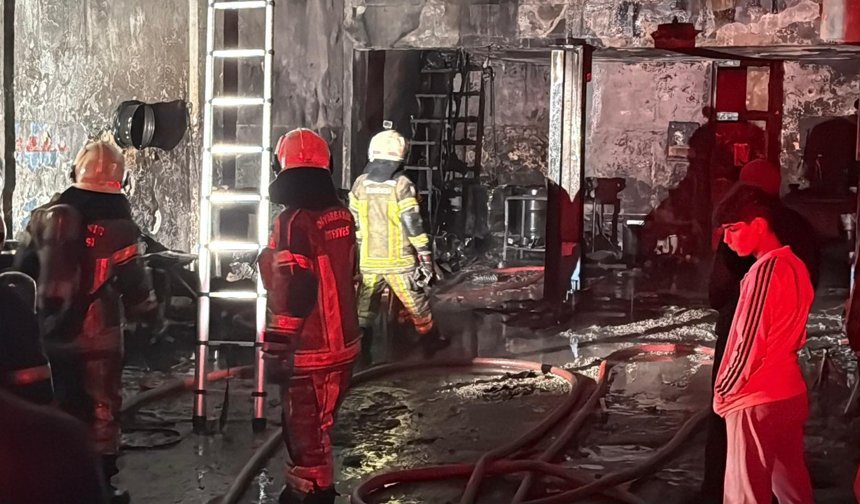 Diyarbakır’da oto tamircide yangın