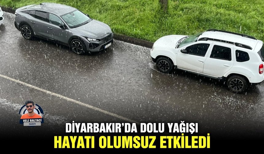 Diyarbakır’da dolu yağışı hayatı olumsuz etkiledi
