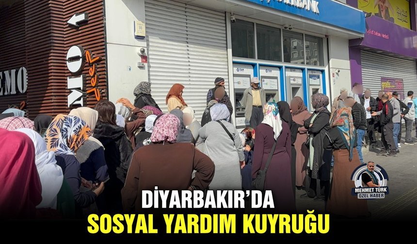 Diyarbakır’da sosyal yardım kuyruğu