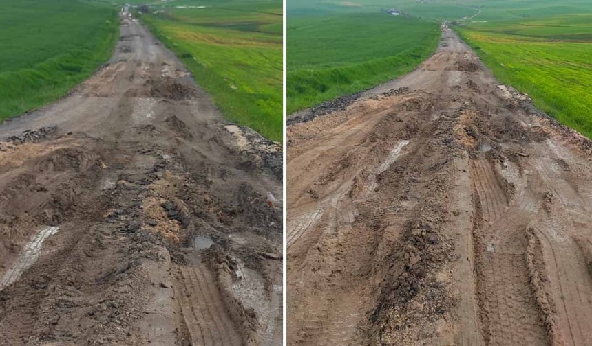 Diyarbakır’da yol çöktü, eğitim aksadı