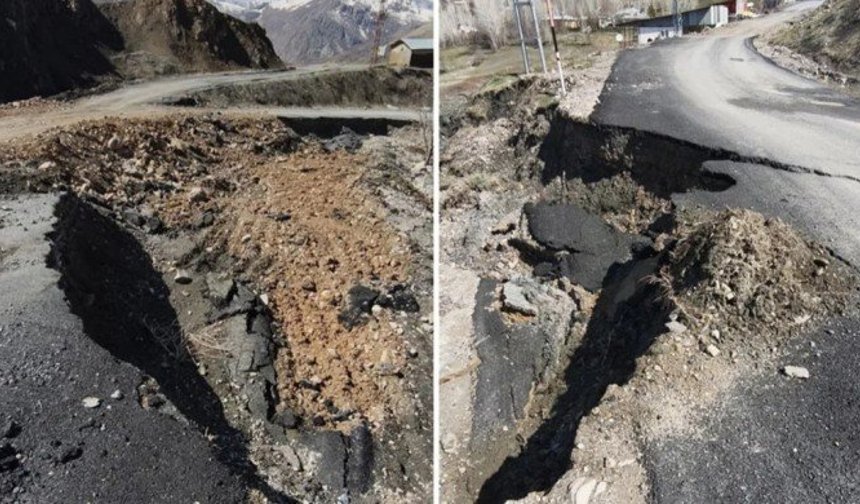 Hakkari Durankaya’da heyelan