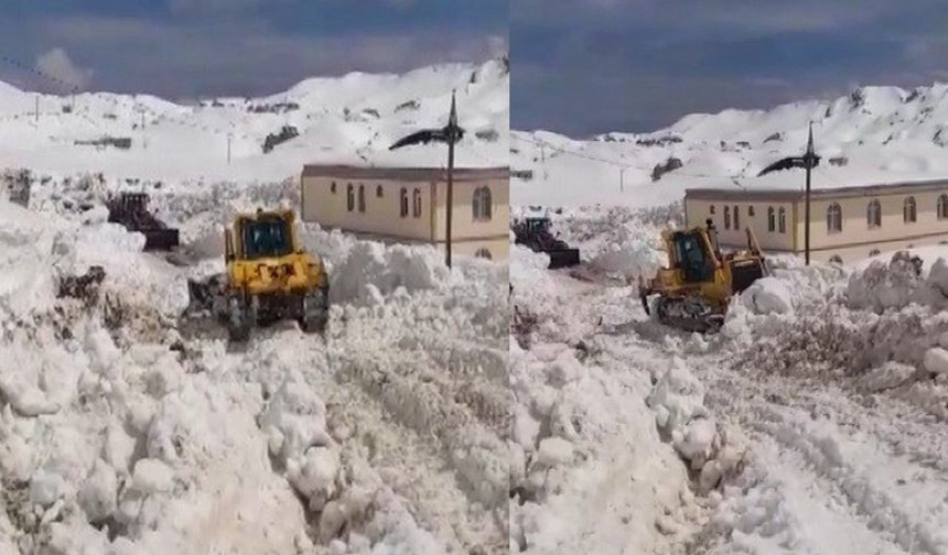 Nemrut'ta kar 5 metreyi buldu