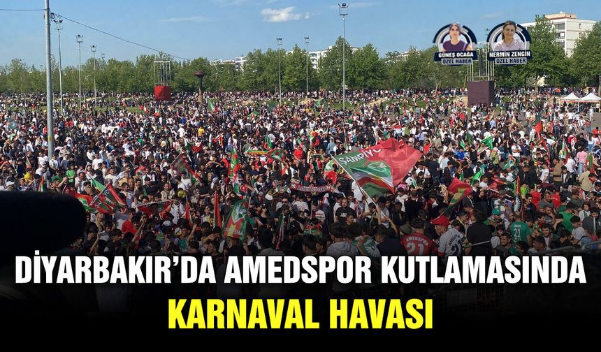 Diyarbakır’da Amedspor kutlamasında karnaval havası