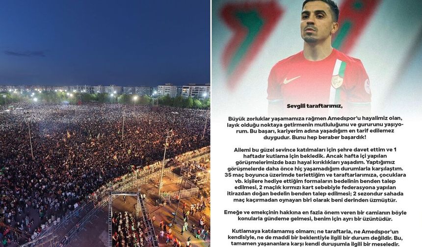 Amedsporlu futbolcu Murat Uçar, törene neden katılmadığını açıkladı