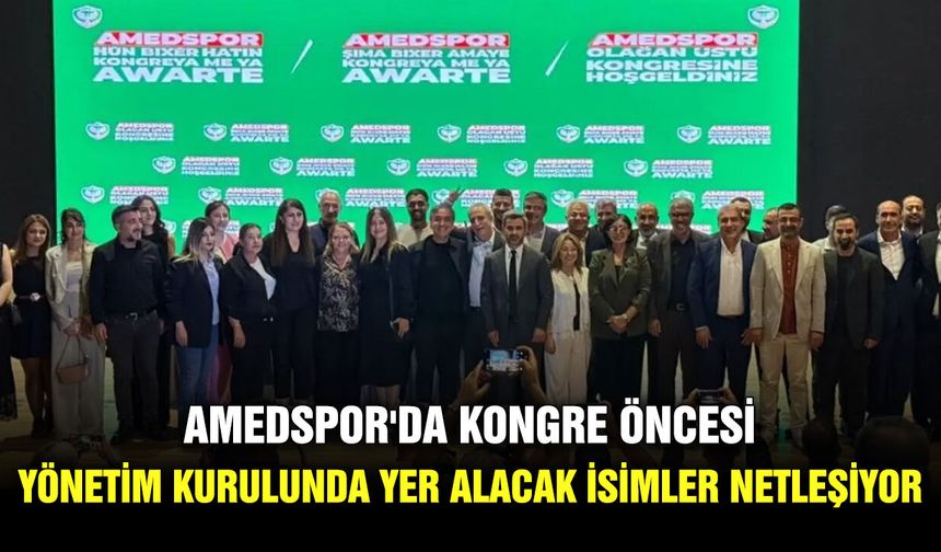 Amedspor'da kongre öncesi yönetim kurulunda yer alacak isimler netleşiyor
