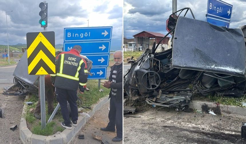 Hayvan yüklü kamyon otomobillere çaptı: 2 yaralı
