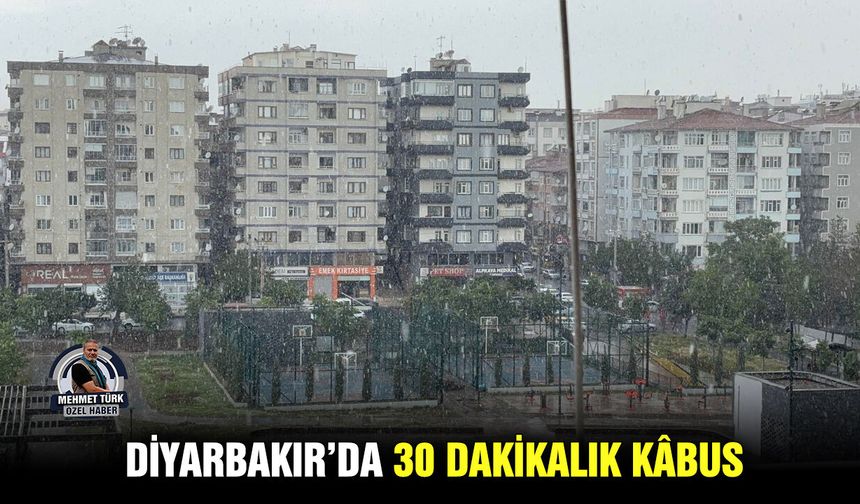 Diyarbakır’da 30 dakikalık kâbus