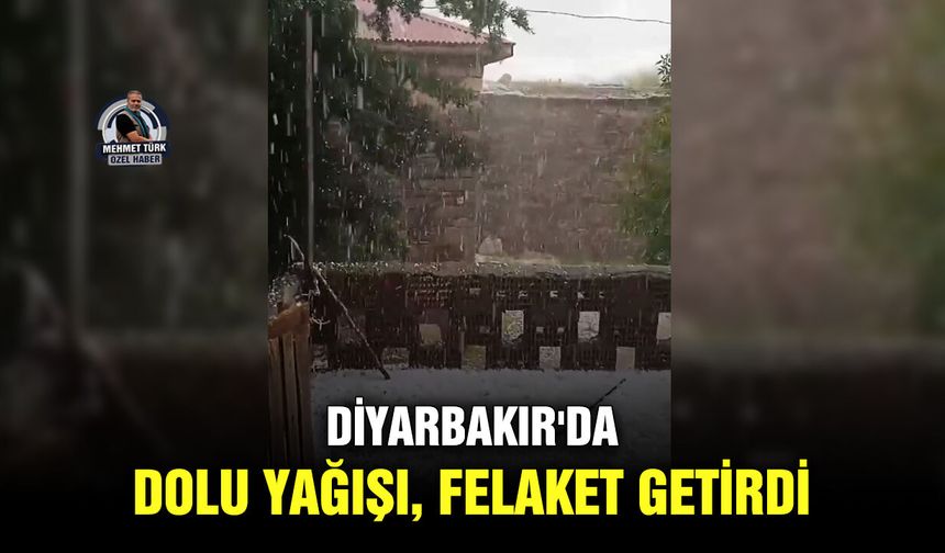 Diyarbakır'da dolu yağışı, felaket getirdi