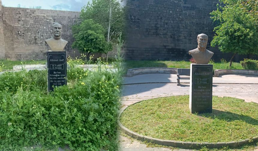 Haberimiz ses getirdi, Ahmet Arif büstü temizlendi