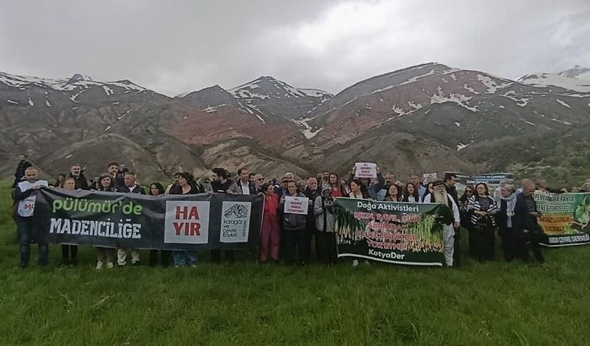 Pülümür’de maden protestosu: Köylülerden krom ocağına tepki