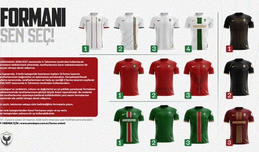 Amedspor'un Süper Lig'de giyeceği formalar belli oldu