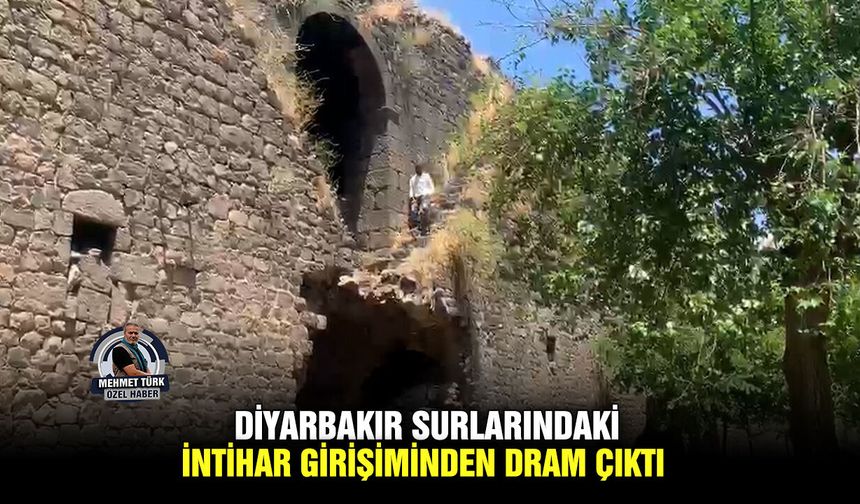 Diyarbakır Surlarındaki intihar girişiminden dram çıktı