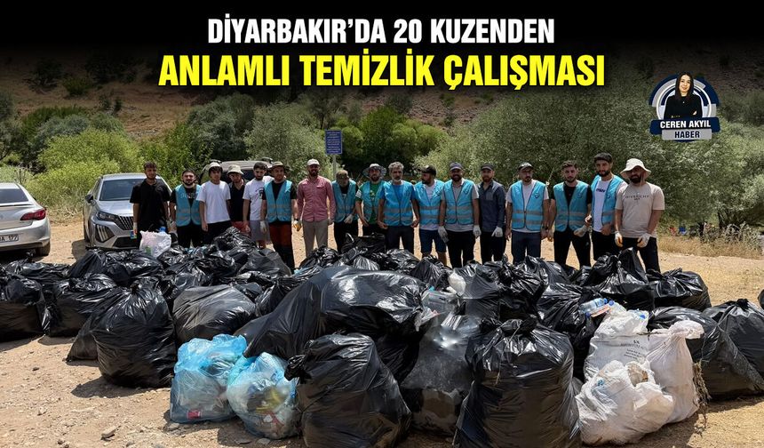 Diyarbakır’da 20 kuzenden anlamlı temizlik çalışması