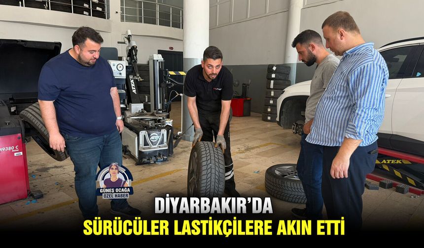 Diyarbakır’da sürücüler lastikçilere akın etti